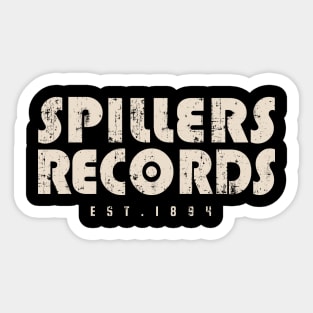 Vintage Spiller Record Sticker